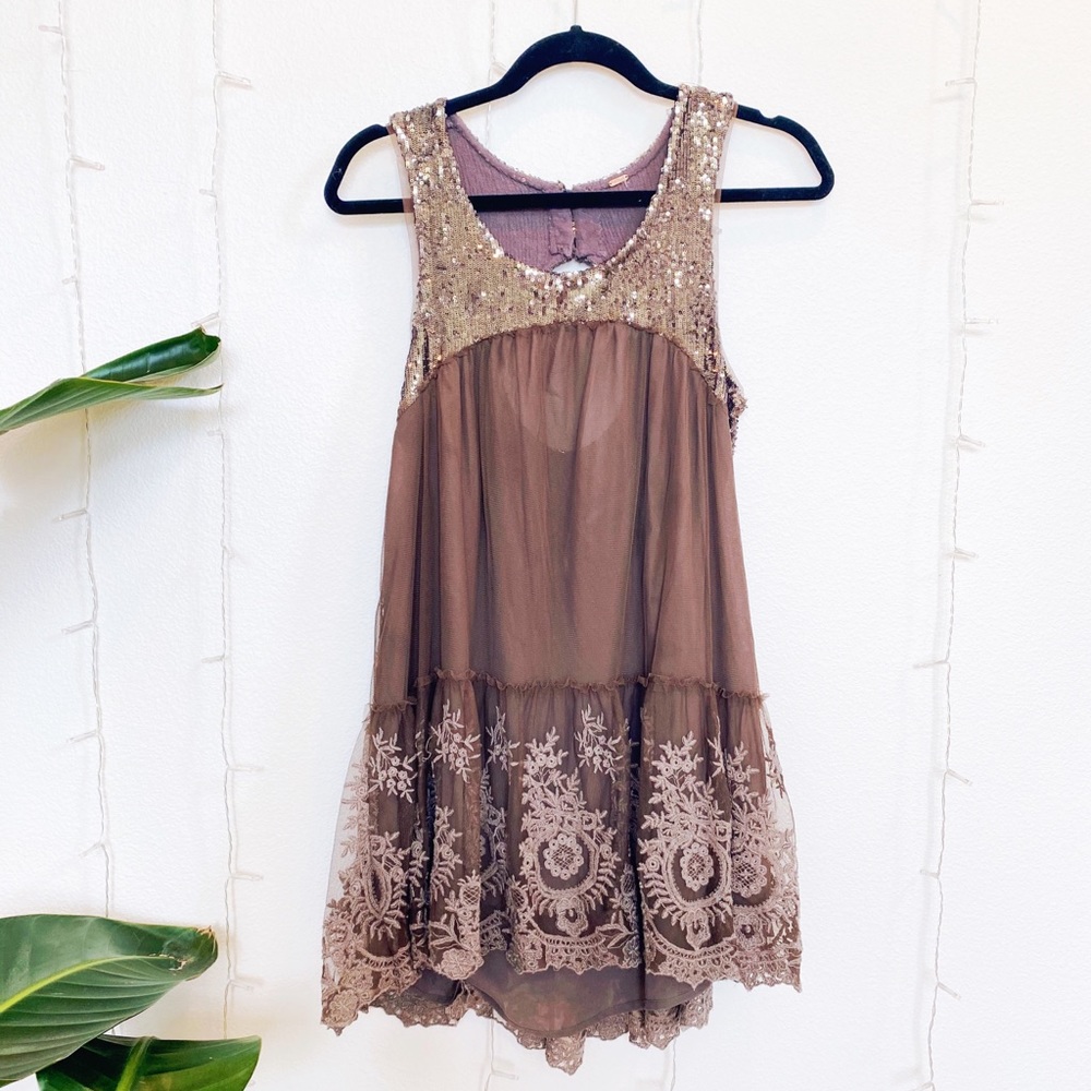 Free People Sequin Tunic Dress